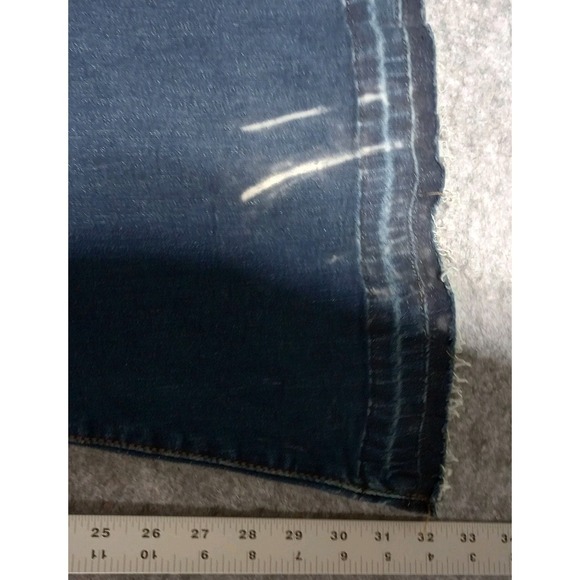 Rue 21 Super High Rise Flare Raw Hem Button Fly Dark Wash Denim Jeans 2 NWT Gift - Picture 3 of 16